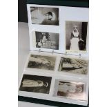 Over 220 Postcards contained in a single album, all Hospital and Nurse Scenes, many black & white