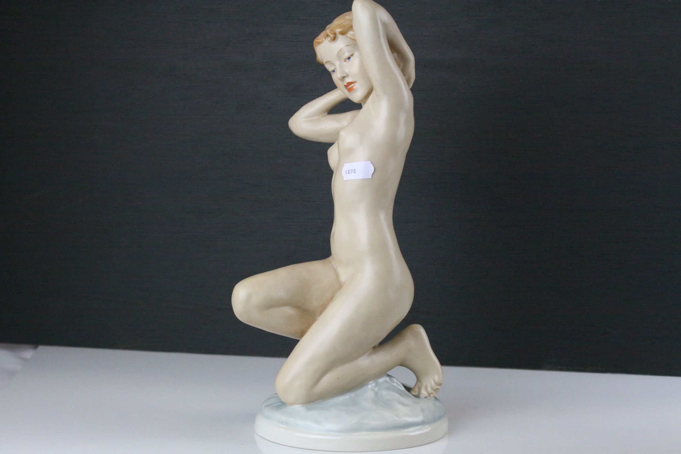 Royal Dux figure of a Nude, c.1950, makers mark underside of base - Image 4 of 8