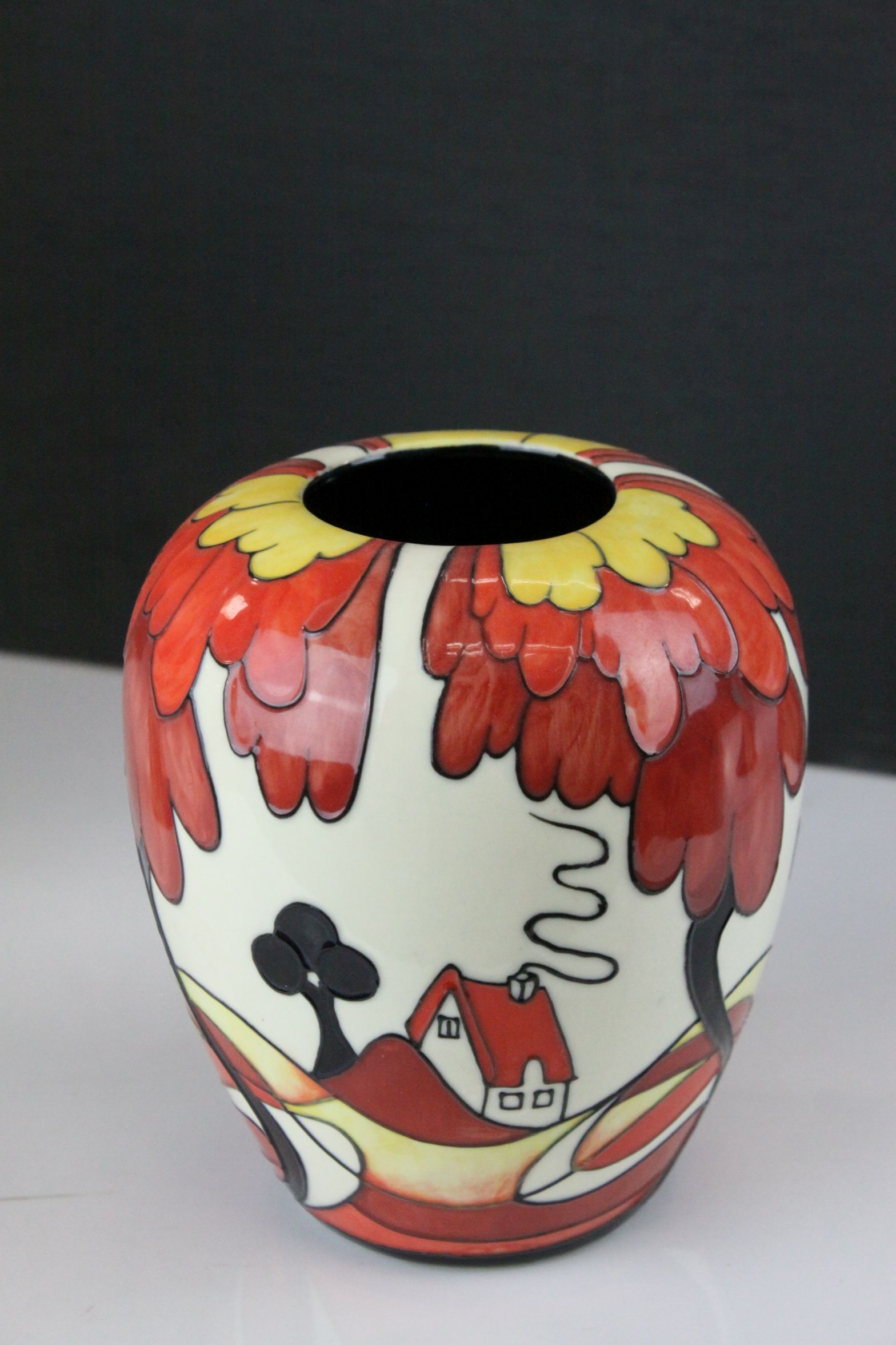 The Old Tupton Ware Vases with tube-lined decoration, one with Art Deco design by Jeanne McDougall - Image 6 of 9