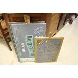Three Large Rustic Wooden Bread Boards - Hand Painted Replica Shop Names, largest 95cms x 46cms