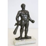 Original Cast Metal Figure of Hercules, which was originally mounted onto a large wooden tampion