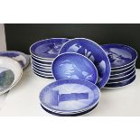 Collection of Thirty Royal Copenhagen / B & G Christmas Plates including 1935, 1938, 1949, 1953,