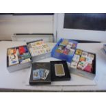 Four Boxes of Various Packs of Playing Cards and Games including Heritage Playing Card Company Packs