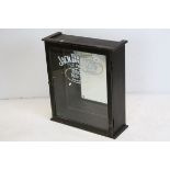 Reproduction Drinks Cabinet, the single glass panel door marked ' Jack Daniels Old Time Old No.7