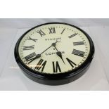 Large circular Wall Clock with inscription Newgate, London, diameter 44cms