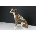 Large Winstanley Seated Greyhound / Dog, numbered 8, 33cms high