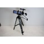 An OLOTICRON ES 80 spotting scope with bag a tripod together with a Sky Watcher telescope.