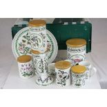 A quantity of Portmeirion ceramics in two boxes to include variations storage jars, mugs,