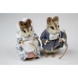 Two handmade mice by R. John Wright, Limited to 300 Pieces to include Lady Mouse.