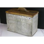 Vintage Walls Ice Cream metal box with rustic wooden lid