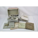 A collection of cigarette cards, tea cards and postcards, mainly loose to include Wills, Senior