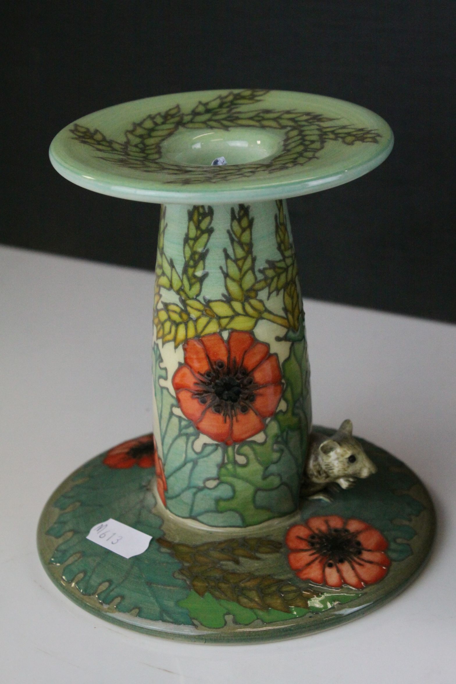 Dennis China Works ' Poppies and Corn ' Candlestick, Vase and Bottle with Stopper, all designed by - Image 6 of 15