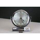 Art Deco Chrome ' Smiths ' Swing Clock, 15.5cms high