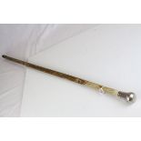 Walking Stick with Silver Hallmarked Knop Handle