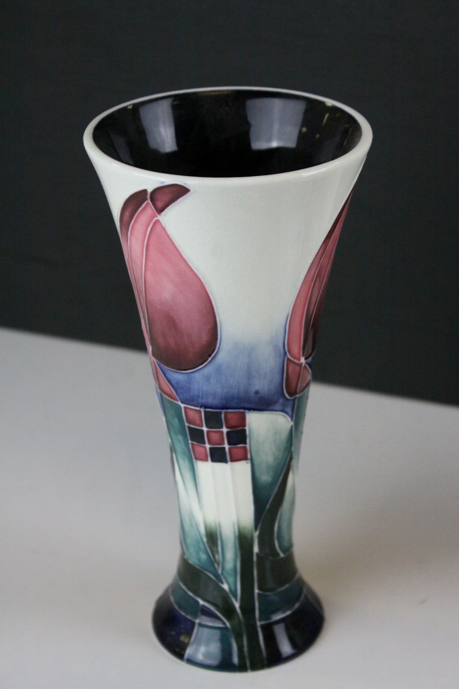 The Old Tupton Ware Vases with tube-lined decoration, one with Art Deco design by Jeanne McDougall - Image 8 of 9