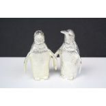 Pair of Silver Plated Penguin Condiments