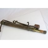 Late 19th / Early 20th century Brass and Leather Covered Telepscope marked H Hughes, London 6581