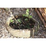 Old Stone Horseshoe Shaped Trough, 61cms long