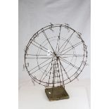 Early to Mid 20th century Wirework Model of a Ferris Wheel on Wooden Base, 60cms high