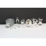 A collection of approx 15 loose Swarovski animals and decorative ornaments to include Ducks, a