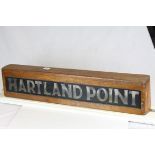 Maritime and General Interest - Mid 20th century Teak Framed Double Sided ' Hartland Point '
