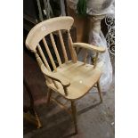 Modern Beech Farmhouse Kitchen Elbow Chair