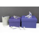 Collection of Swarovski Crystal Seals (two in original boxes)