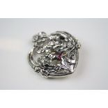 Silver Art Nouveau style figural form Brooch