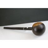 African Tribal Lignum Vitae Knobkerrie throwing club, 54cms long.