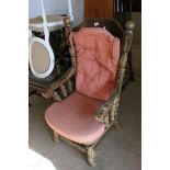 Beechwood Stickback Elbow Rocking Chair