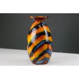 Anita Harris Tiger Stripe Vase, 20cms high