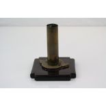 Brass Pen Holder made from the brass of the battleship HM Valiant , also inscribed W J Charman,