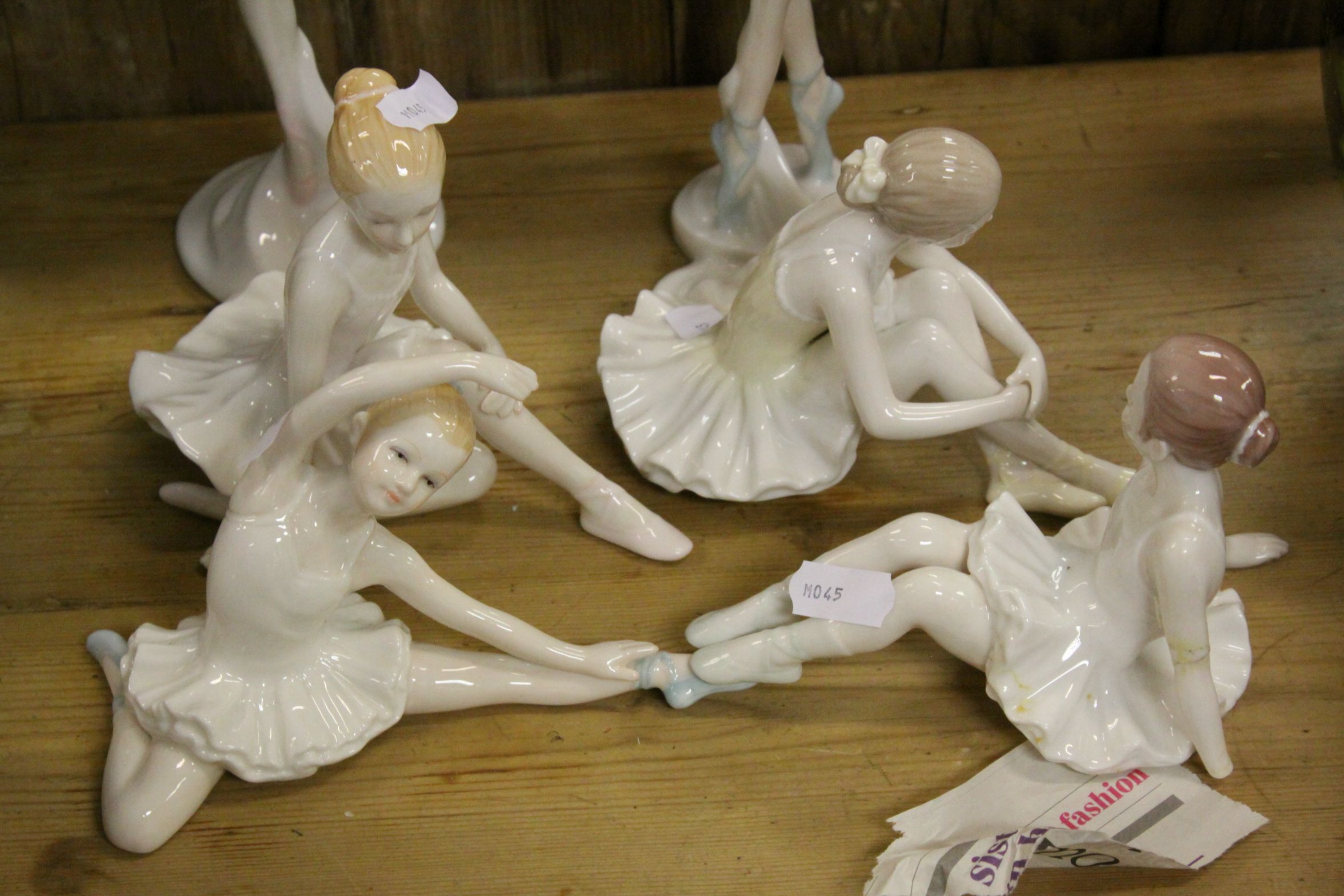 Six Worcester Studio figures of Ballerinas in various poses. - Image 3 of 4