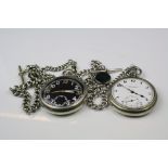 Two military pocket watches, both with GSTP and broad arrow on reverse, one retailed by M J