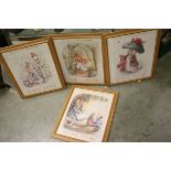 Set of four framed and glazed Frederick Warne & Co Ltd Beatrix Potter prints