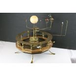 Museum quality Orrery featuring the Sun, all planets (including Pluto) and all major moons.