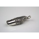 Silver Whistle in the form of a Bird of Prey