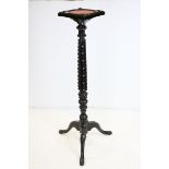 Jardiniere Stand raised on a carved stem and three splay legs, h,123cms