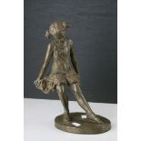 Bronze effect figure of a Ballerina by Ronald Moll, signed and number 46/750, 20th century