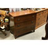 Small 19th century mahogany 3 drawer chest