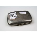 A fully hallmarked sterling silver cigarette case with Birmingham assay mark and a date letter S.