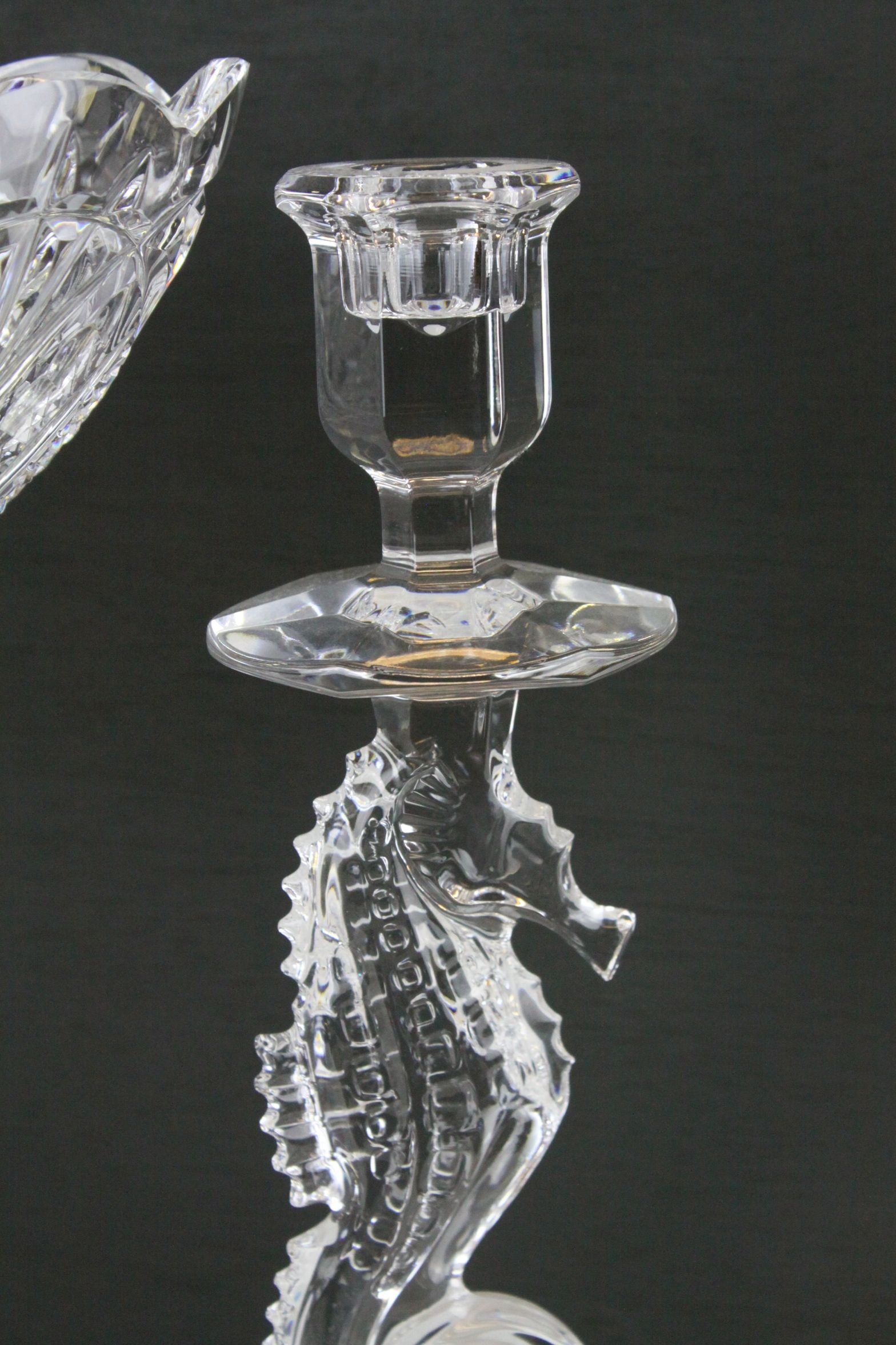 Waterford Lead Crystal Centrepiece Pedestal Bowl and Pair of Matching Candlesticks, all with - Image 3 of 8