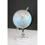 World Globe on Marble Base