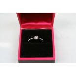 White Gold Princess Cut Stone Diamond Ring