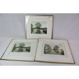 G Browne, Three Signed Limited Edition Etchings titled ' Stratford upon Avon Canal I ' no. 349/