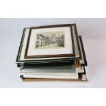 Quantity of various pictures to include Terence Henry Lambert (1891-1950) Fleet Street, etching,