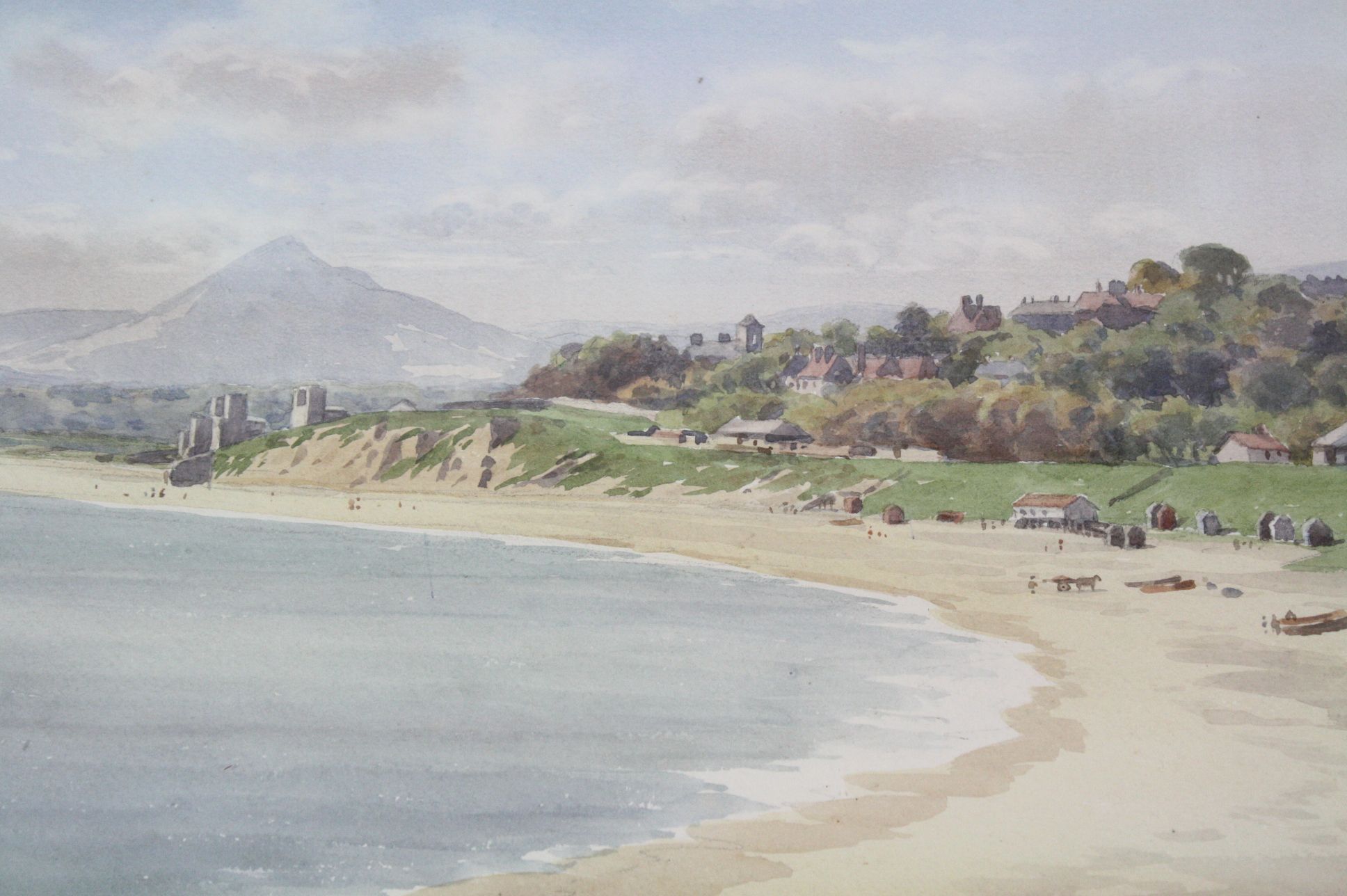 George Drummond Fish (1876-1938) Coastal scene with mountains, Watercolour, Signed 27 x 39cm, - Image 3 of 4