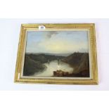 James Baker Pyne R.B.A. (1800-1870) Sunset on the Avon at Clifton, Oil on panel, Signed , approx
