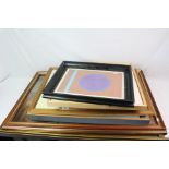 Collection of pictures to include Susan Kirkman pastel depicting a Wheatfield, dimensions approx.