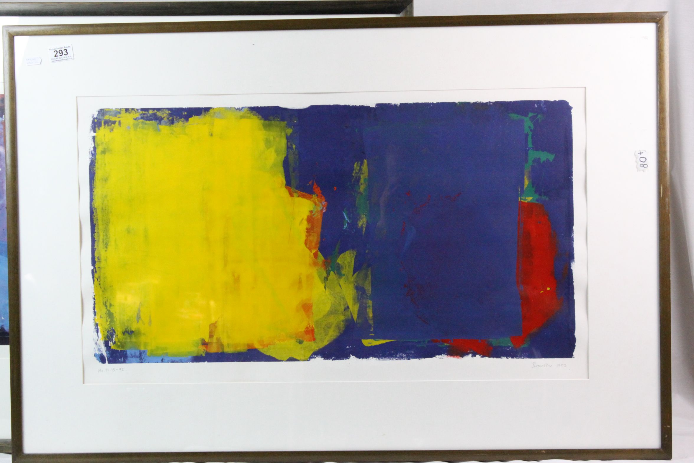 Martin Brewster (20th century) Red and blue abstract, print, signed and dated 1989 lower right, - Image 2 of 9